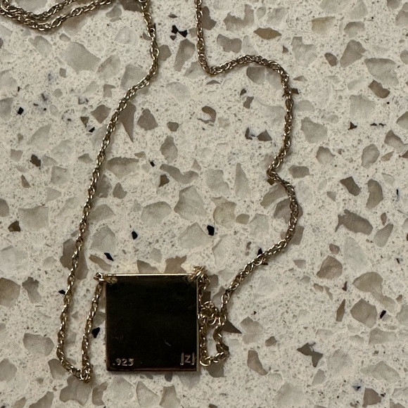 SarahChloe Square “S” Initial Necklace - Picture 4 of 5